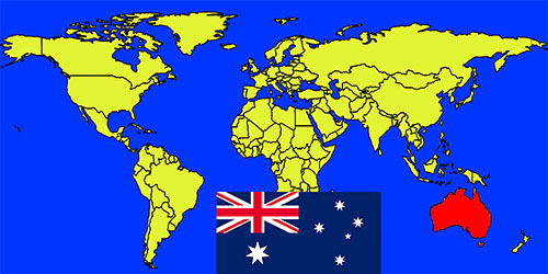 世界地図－オーストラリア